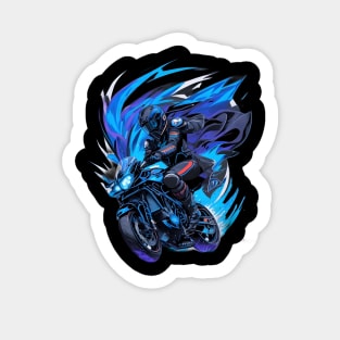 Blue Motorcycle Sticker